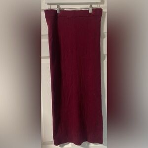 LOFT Deep Red Pencil Skirt